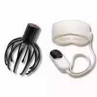 Entspannungsset für Kopf & Augen – 360° Kopfhaut Massager Beheizte Augenmaske