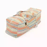 Bodhi Ethno Collection: Yoga Kit Bag Jacquard Webstoff, Apricot Hellblau Gemustert