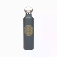 Bodhi Isolier Trinkflasche 1l, Edelstahl Anthrazit
