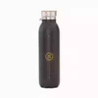 Bodhi Isolier Trinkflasche 600 Ml, Edelstahl Om, Matt Schwarz 1 St