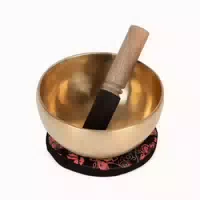 Bodhi Tibetische Klangschale, Inkl Kissen und Holzklöppel