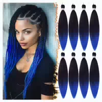 Braiding Extensions Prestretched T1b Blau# Schwarz Ombre Bla 1 st
