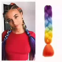 Braids 60 cm 1er Pack Lila Bis Hellblau Bis Gelb Bis Orang 1 st