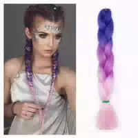 Braids 60 cm 1er Pack Lila Bis Hellblau Bis Gelb Bis Orang 1 st