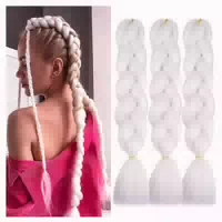 Braids Extensions 60cm Kunsthaar 3pc Box Braid Weiß 1 st