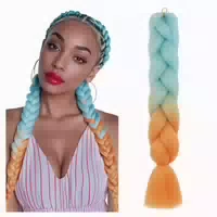 Braids Jumbo Regenbogen Zopf 60 cm Pack Of 1 Orange zu Gel 1 st