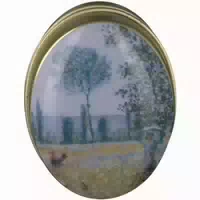 Pillendose Oval Klassik Motiv 1 Stück