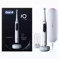 Oral B Io 10 Io10 Elektrische Zahnbürste Electric Toothbrush mit Iosense, Magnet Technologie, 7 Putzmodi für Zahnpflege, 3d Analyse, Farbdisplay & Lade Reiseetui, Designed By Braun, Stardust White 1 st