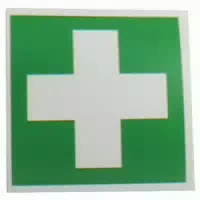 Grünes Kreuz Aufkleber Verbandkasten 1 St