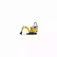 Bruder, Mikrobagger 8010cts und Bauarbeiter 62002, Profi, 13,5x6,3x13,5 Cm, Gelb, 2 Teile