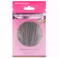 Brushworks 50 Haarnadeln Farbe : Braun