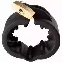 Brutus Brutus Cruncher Verriegelbarer Ballstretcher mit Noppen aus Silikon Schwarz