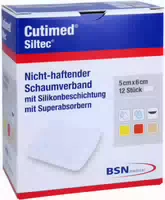 Cutimed Siltec 5 X 6 cm 12 Stück