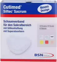 Cutimed Siltec Sacrum 17,5 X 17,5 cm 6 Stück