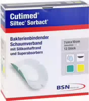 Cutimed Siltec Sorbact Pu Verb 7 X 10 cm Oval 12 Stück