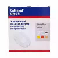 Cutimed Siltec B 13x16 Cm Schaumverband 6 Stk