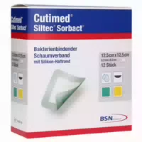 Cutimed Siltec Sorbact B Pu Verb 12,5x12 12 St