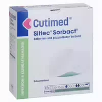Cutimed Siltec Sorbact Pu Verb 10x10cm O Haftrand 12 St