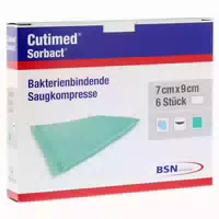 Cutimed Sorbact Saugkompressen 7x9 Cm 6 St Kompressen