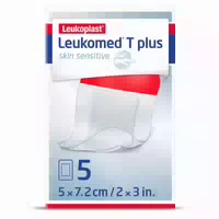 Leukomed T Plus Skin Sensitive Post Op Verband 7,2cm X 5cm 5 st Pflaster