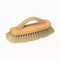 Redecker Schuh Glanzbürste mit Griff, Helles Roßhaar