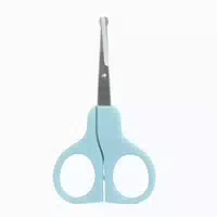 Babyschere 9 cm Gebogen Weiß 1 st