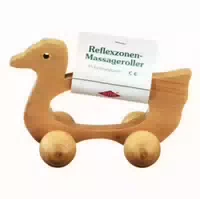 Massageroller Holz 4 Rollen Entenform 1 St