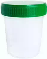 Urinbecher 120 ml Graduiert Beschriftbar mit Schraubdeckel