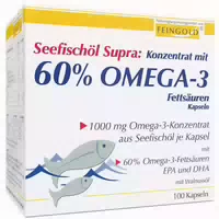 Seefischöl Supra: Konzentrat mit 60% Omega 3 Fettsäuren
