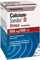 Calcium Sandoz D Osteo 500 mg 400 I E 100 st Kautabletten