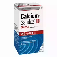 Calcium Sandozâ D Osteo Kautabletten 500mg 400 I E