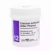 Calcium Sulfuricum D6 Adler Pharma Biochemie Nach Dr Schüßler Nr 12, Tablette 400 St Tabletten