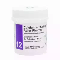 Calcium Sulfuricum D6 Adler Pharma Biochemie Nach Dr Schüßler Nr 12, Tablette 400 St Tabletten