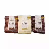 Callebaut 811,823,w2 Kuvertüre Callets im Set: Zartbitter , Milch , und Weiße Schokolade 3x400g