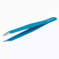 Haarpinzette, Schräg, Blau, Rostfrei, 9 Cm 1 St