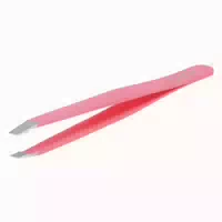 Haarpinzette, Schräg, Pink, Rostfrei, 9 Cm 1 St