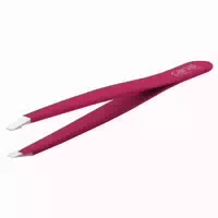 Haarpinzette, Schräg, Rot, Rostfrei, 9 Cm 1 St