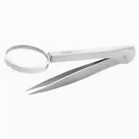 Splitterpinzette Mit 4 Fach Lupe, Rostfrei, 12 Cm 1 St
