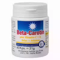 Beta Carotin Plus Vitamin C E, Selen Folsäure 60 St Kapseln