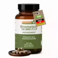 Bromelain 10 000 F I P – Hochdosiertes Bromelain aus Ananas | 120 Kapseln | Canitat m