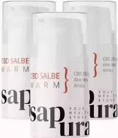 Cannabis Cbd Gel 250mg | 3er Set | Cbd Wärmesalbe Extra Stark | Sapura Health