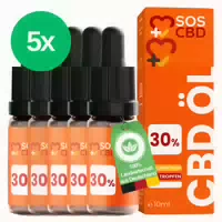 5er Pack Sos Cbd Öl 20% 10ml : 1500 Cbd Tropfen mit 20% Cbd 5 st