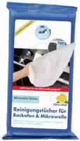 Captain Clean Reinigungstücher für Backofen und Mikrowelle, 20er Pack Feuchttücher