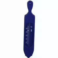 Badethermometer Schiff mit Griff, Blau