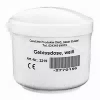 Gebissdose Weiß mit Einsatz und Deckel
