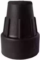 Krückenkapsel 16mm Schwarz Stahleinlage für Unterarmstütze