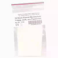 Mundschutz Papiervlies M Gummiband Weiß 10 St