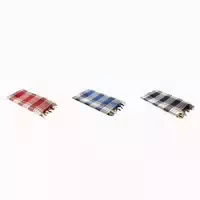 3x Hamamtuch Classic Rot Blau Schwarz Kariert, Leicht & Platzsparend, 100% Baumwolle, 80 X 170 Cm 1 St