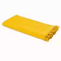 Hamamtuch Frottier 2in1 Gelb, Funktionaler Stoffmix, 100% Baumwolle, 90 X 190 Cm
