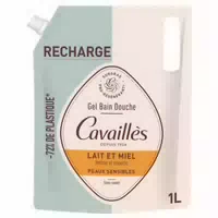 Cavaillès Duschgel für Empfindliche Haut, Milch und Honig, Öko Nachfüllpackung,